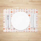 Aperturee - Aperturee Boho Sparkle Stars Pattern Dining Set of 4 Placemats